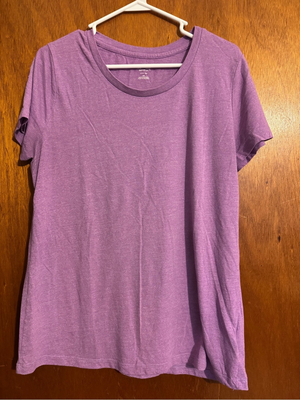 Mossimo Supply Co. Heather Purple Short Sleeve Crewneck Tee